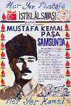 Üzerinde: "Mustafa Kemal Paşa Samsun'da" Yazan Bir Tablo Görüntüsü